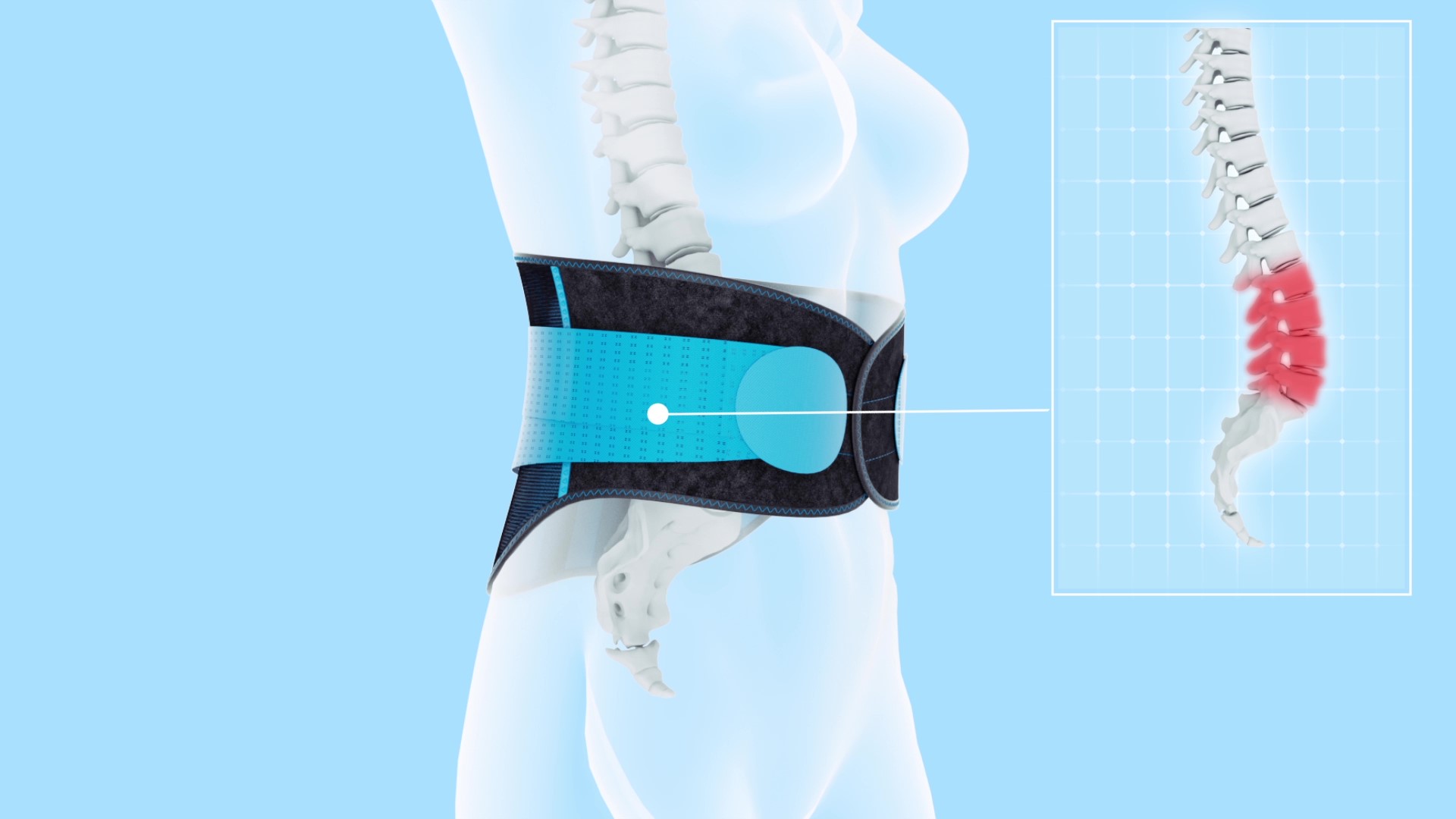 T TIMTAKBO Lower Back Brace with Removable Lumbar Pad for Men
